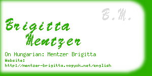 brigitta mentzer business card